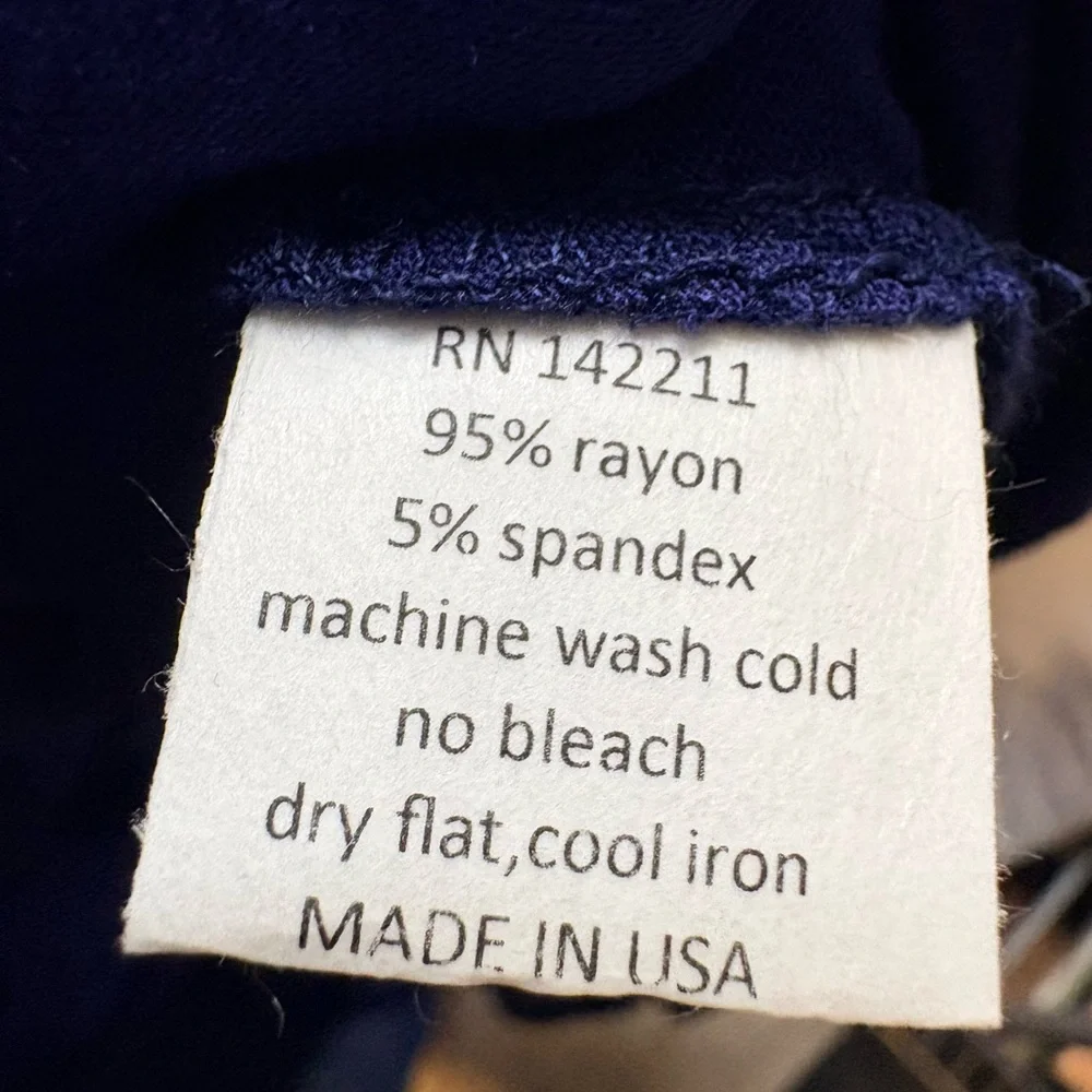 Long Sleeve Knee Length Asymmetrical Plus Size Tunic Top navy color - Picture 6 of 6